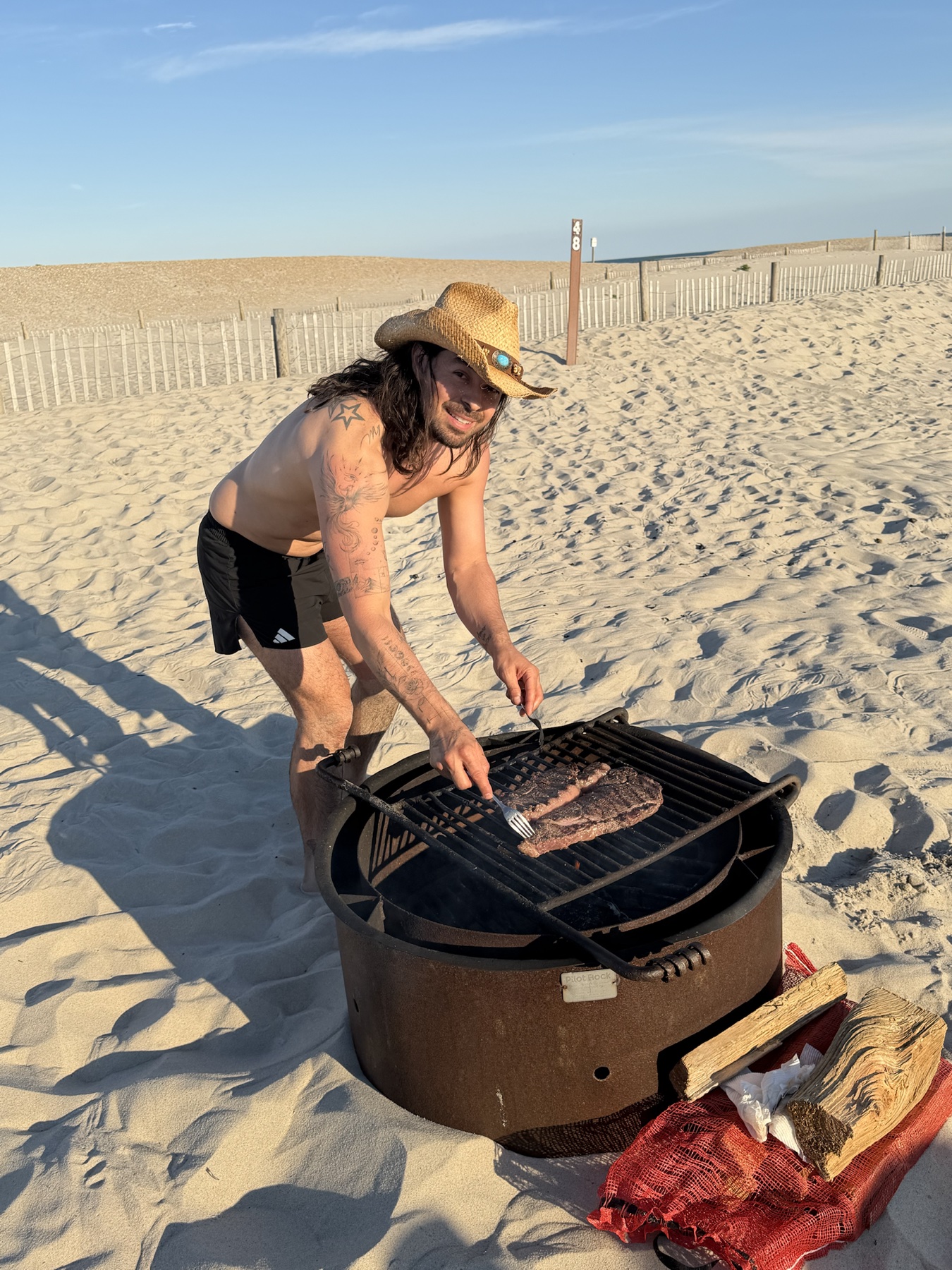 Miguel on the beach — real photo